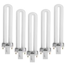 Kit 5 Lâmpada 9w 6400k Luminária Pelicano Kian Branco-frio 2 pinos