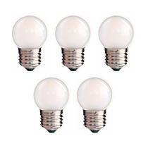 Kit 5 Lampada Bolinha 7w Bg35 Mini Bulbo Leitosa E27 127v