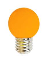 kit 5 Lâmpada Bolinha Colorida LED 1W E27 127V Mini Bulbo - Laranja