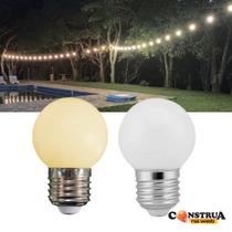 Kit 5 Lâmpada Bolinha Led 3w E27 Bulbo Lustre Espelho G45 Branco Quente e Frio Bivolt