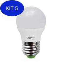 Kit 5 Lâmpada Bolinha Led 4w Bivolt 6500K Avant