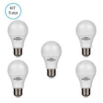 Kit 5 lampada bulbo led a55 6w 540lm bivolt 6500k e-27 Kit 5 lampada bulbo led a55 6w 540lm bivolt 6500k e-27