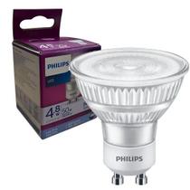 Kit 5 Lampada Dicroica Philips 4,8W MR16 GU10 Branca 6500K