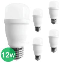 KIT 5 Lâmpada LED 12W E27 6500K Branco-Frio Iluminação Intensa e Durável para Ambientes Modernos EB7207
