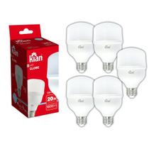 Kit 5 Lâmpada Led 20w Bulbo 6500k Alta Potência Bivolt Globe