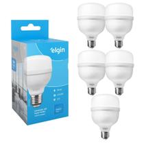 Kit 5 Lâmpada Led 30w 6500k Luz Branco Frio Elgin Econômica