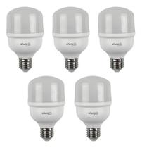 Kit 5 Lampada Led Alta Potencia Bulbo T E27 30w Bivolt 4000k