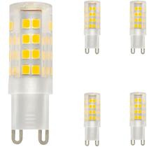 Kit 5 Lâmpada Led Arandela G9 7w 3000k Bivolt Luz Branco Quente Halopin Bipino Muro Area Externa Exterior Interno Interior - AVJ