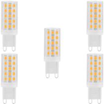 Kit 5 lampada led bipino g9 7w branco frio 6000k biv galaxy