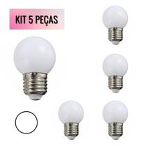 KIT 5 Lampada LED Bolinha 1W Branco Frio 6500K 127V KIT 5 Lampada LED Bolinha 1W Branco Frio 6500K 127V