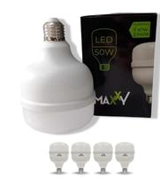 kit 5 Lâmpada LED Bulbo 50W Fria