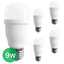 KIT 5 Lâmpada LED Bulbo 9W E27 6500K Branco-Frio Compacta e de Alto Desempenho EB7205