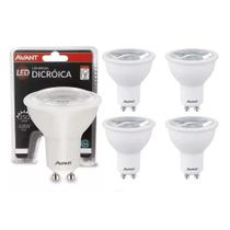 KIT 5 Lâmpada Led Dicróica 4,8w Gu10 Avant Luz Branca 6500k KIT 5 Lâmpada Led Dicróica 4,8w Gu10 Avant Luz Branca 6500k