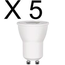 Kit 5 lampada led mini dicroica 3w branco neutro 4000k bivolt gu10 - stella