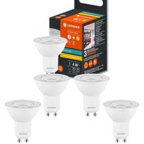 Kit 5 Lâmpada Led Par16 dicróica 4w 2700k branco quente 350lm luz amarela Bivolt Gu10 ledvance Kit 5 Lâmpada Led Par16 dicróica 4w 2700k branco quente 350lm luz amarela Bivolt Gu10 ledvance