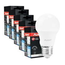 Kit 5 Lâmpada Led Pera 7W Bulbo Soquete E27 Luz Cor Branco Frio 6500K 560lm Bivolt - Avant