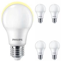 Kit 5 Lâmpada Led Philips 9w Bulbo Branco Quente 3000K Equivale 60w Luz Amarela Residencial Bivolt Kit 5 Lâmpada Led Philips 9w Bulbo Branco Quente 3000K Equivale 60w Luz Amarela Residencial Bivolt