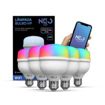 Kit 5 Lampada Led Smart Wifi 2.4GHz Bulbo Hp 50w 2700K/6500K RGB E27 110v/220v 291990338-5 Neo Avant