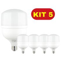 Kit 5 Lâmpada LED Super Bulbo Alta Potência 50w Bivolt 6.500k Glight