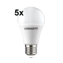 Kit 5 Lâmpada Loren LED Bulbo 12W 6500K Lorenzetti