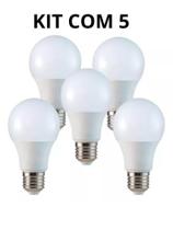 Kit 5 Lâmpadas Bulbo Comum 12 Watts 6.500 K Branco Frio Bivolt Kit 5 Lâmpadas Bulbo Comum 12 Watts 6.500 K Branco Frio Bivolt