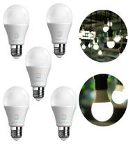kit 5 Lâmpadas Bulbo de Led 5w Bivolt E27 Economica Branco Frio Quente Bolinha para Sala Cozinha Banheiro branco frio 3000k 6500k