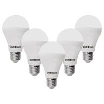 Kit 5 Lâmpadas Bulbo Led A60 15w Bivolt 6500k Branco-frio