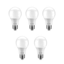 Kit 5 lâmpadas bulbo led elgin 48bled2f15yu a60 15w 6500k branco frio