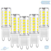 Kit 5 Lâmpadas De Led Halopin G9 3W Branco Frio (6000K)