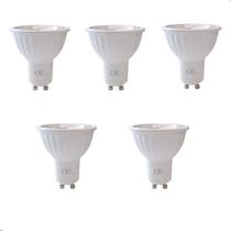 Kit 5 Lâmpadas Dicróicas 8W Super Forte 790 Lúmens 3000K Branco-Quente OR Leds