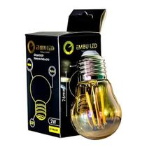 Kit 5 Lâmpadas Filamento Led G45 Vintage Retro Carbono Ambar Cor Da Luz Bivolt