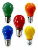 Kit 5 Lâmpadas Incandescente Coloridas 40W 127V/220V
