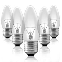 Kit 5 Lâmpadas Incandescentes Vela Lisa Clara VL-37 E-27 25W 127V Toplux Kit 5 Lâmpadas Incandescentes Vela Lisa Clara VL-37 E-27 25W 127V Toplux