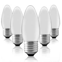 Kit 5 Lâmpadas Incandescentes Vela Lisa Leitosa VL-37 E-27 25W 127V Toplux Kit 5 Lâmpadas Incandescentes Vela Lisa Leitosa VL-37 E-27 25W 127V Toplux