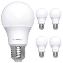 Kit 5 Lâmpadas Led 12W E27 Residencial Bivolt Branco Frio