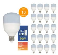 Kit 5 Lâmpadas Led 30w Bulbo Branco Frio 6500k Bivolt Alta Potencia 1 Ano de Garantia ULTRALUZ