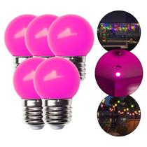 Kit 5 Lâmpadas Led 3W Bolinha Decorativa 127V E Soquete E27