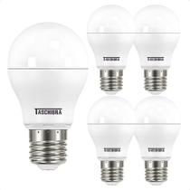Kit 5 Lâmpadas Led Bolinha Tkl 4,9w Taschibra E27 Bivolt 4000k Neutro