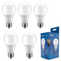 Kit 5 Lâmpadas Led Bulbo 15w E27 Branco Frio Inmetro - Elgin