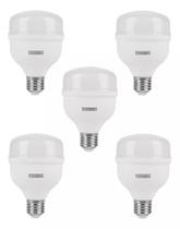 Kit 5 Lâmpadas Led Bulbo 20w E27 Branco Frio Inmetro Taschibra - TASCHIBRA