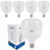 Kit 5 Lâmpadas Led Bulbo 40W Bivolt Alta Potencia Branca Fria 6500k Para Casa e Comércio