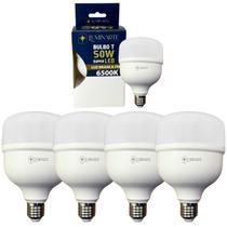 Kit 5 Lâmpadas Led Bulbo 50w E27 Branco Frio Inmetro Luminarte Kit 5 Lâmpadas Led Bulbo 50w E27 Branco Frio Inmetro Luminarte