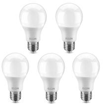 Kit 5 Lâmpadas led bulbo 9W 810 lúmens branca morna - A60 - Elgin