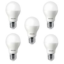 Kit 5 lampadas led bulbo a60 9w 6500k 806lm bivolt