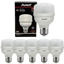 Kit 5 Lâmpadas Led Bulbo Alta Potência 30w Branco Frio E27 Avant