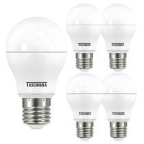 Kit 5 Lâmpadas Led Bulbo TKL 4,9W Taschibra E27 Bivolt 3000K ou 4000K ou 6500K