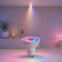 Kit 5 Lâmpadas LED Dicróica MR16 GU10 Smart Wi-Fi 5W RGB 2700K-6500K Avant Neo