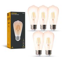 Kit 5 Lampadas Led Filamento ST64 4w 2200k Branco Quente E27 Bivolt Cod: ALUT000201-5 Alut By Avant