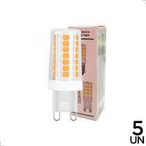 Kit 5 Lâmpadas LED G9 5W 3000K