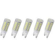 Kit 5 Lâmpadas Led G9 5W 3000K (Branco Quente)